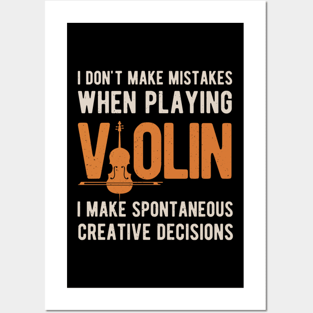 Funny Violinist Violin Gifts Wall Art by Crea8Expressions